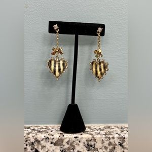 Betsy Johnson heart earrings